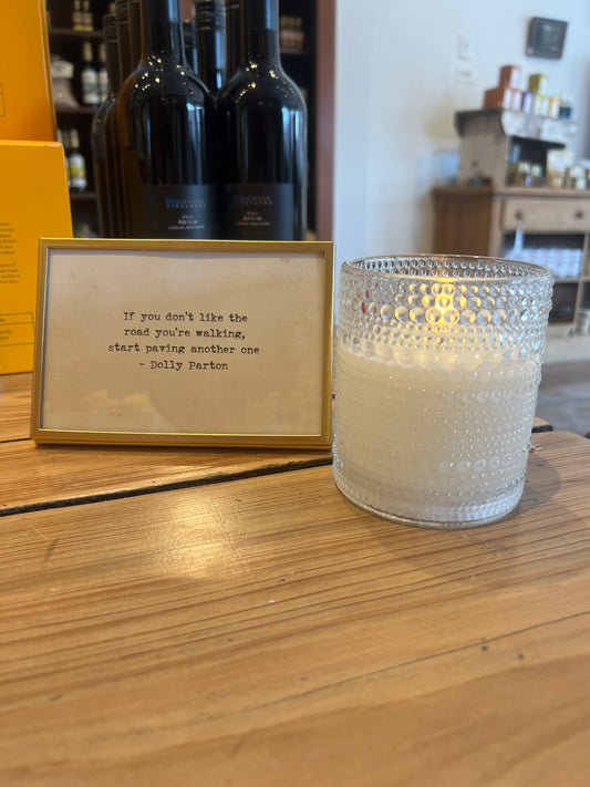 4” Clear Hobnail Candle