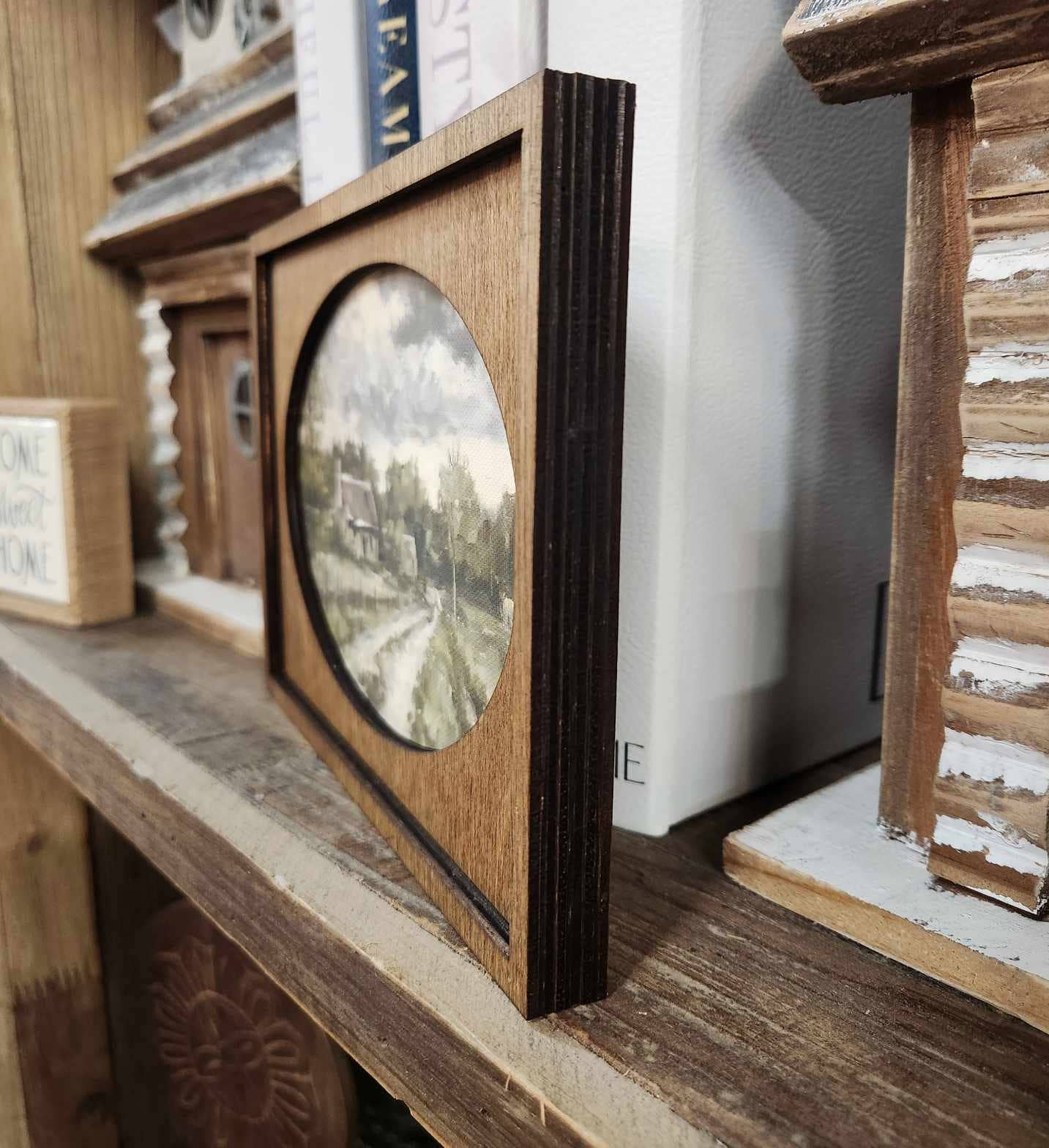 Framed Dirt Road Mini Art