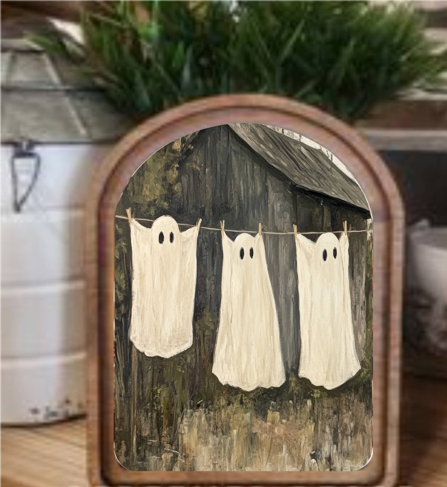 Hanging Ghost Laundry Art