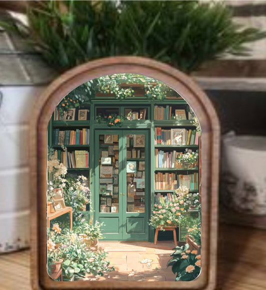 Arch Top Book Store Framed Art