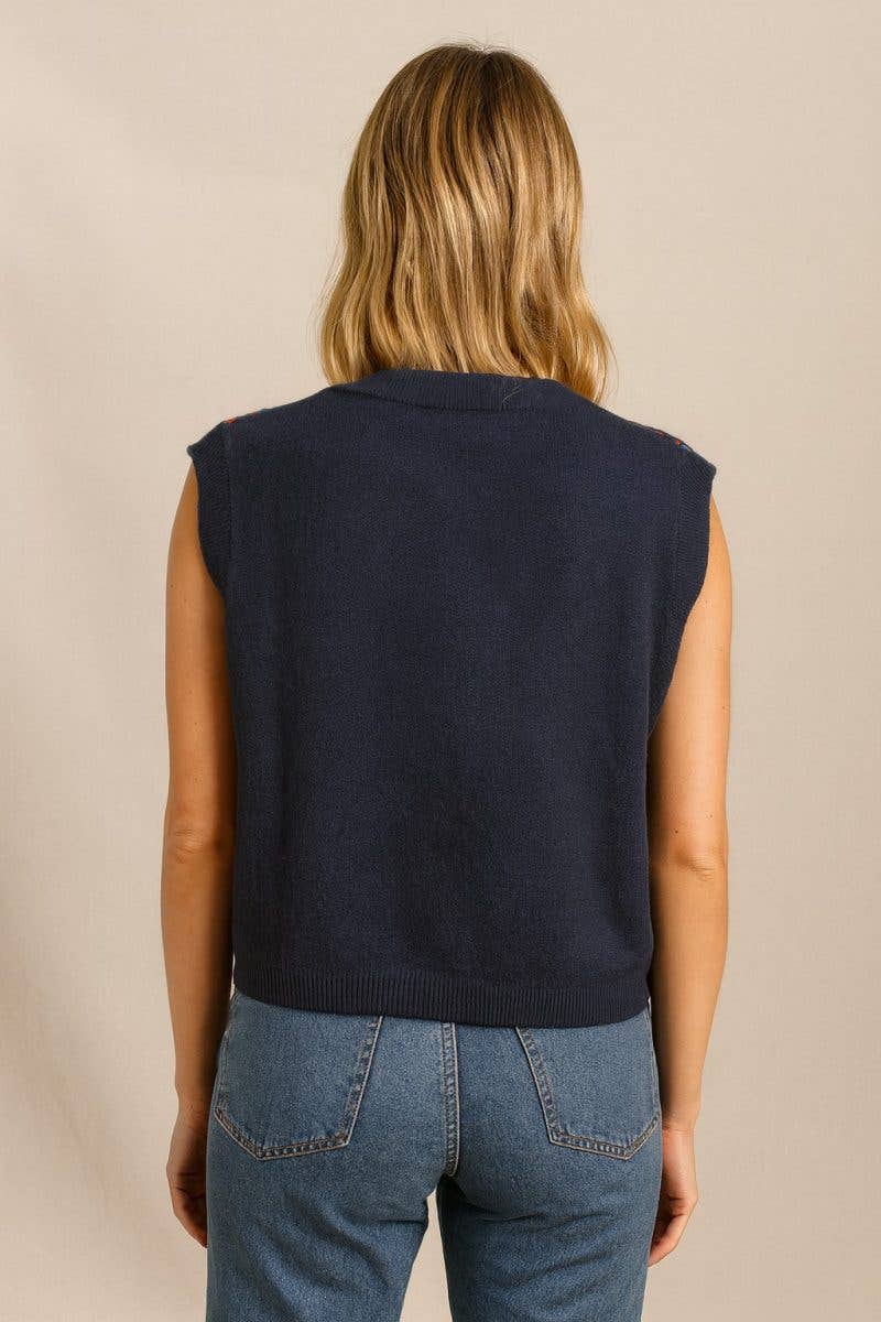 Horse Fair Isle Sweater Vest