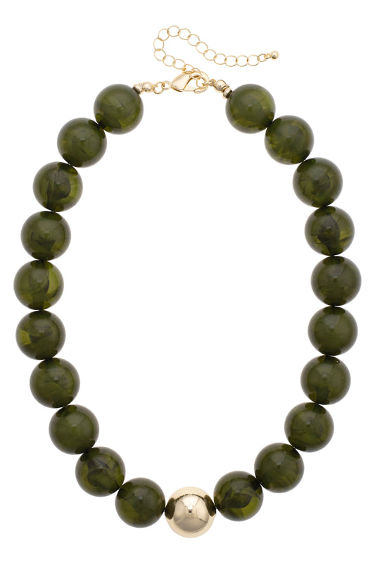 Marjorie Beaded Gumball Necklace