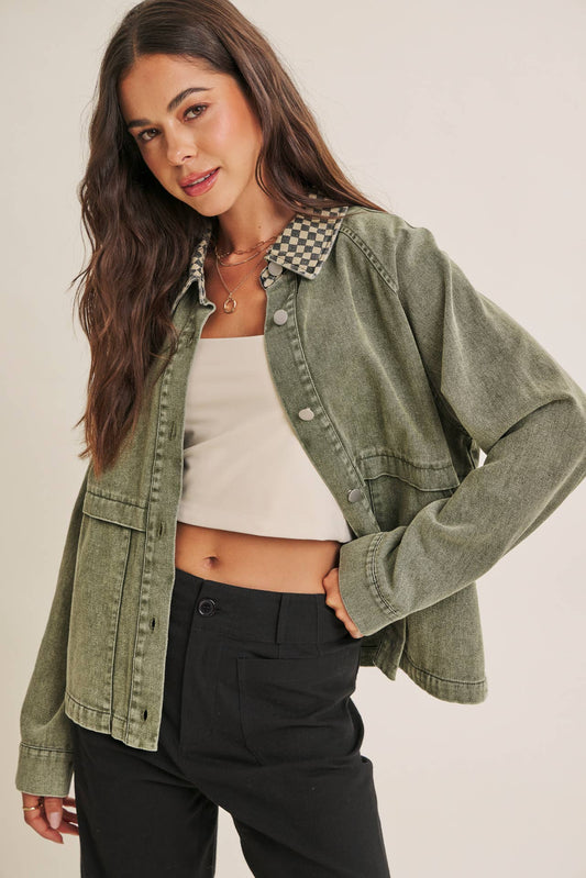 Washed Olive Green Jacket