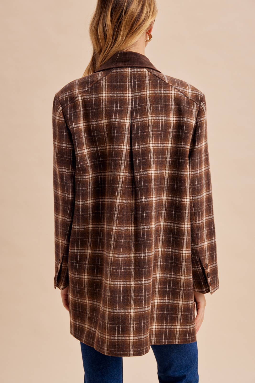Brown Plaid Barn Jacket