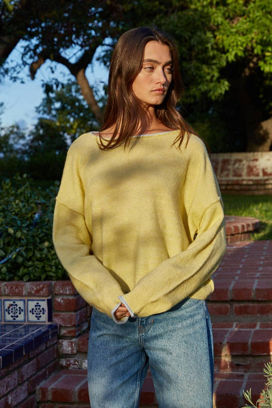 Butter Yellow Lightweight Sweater