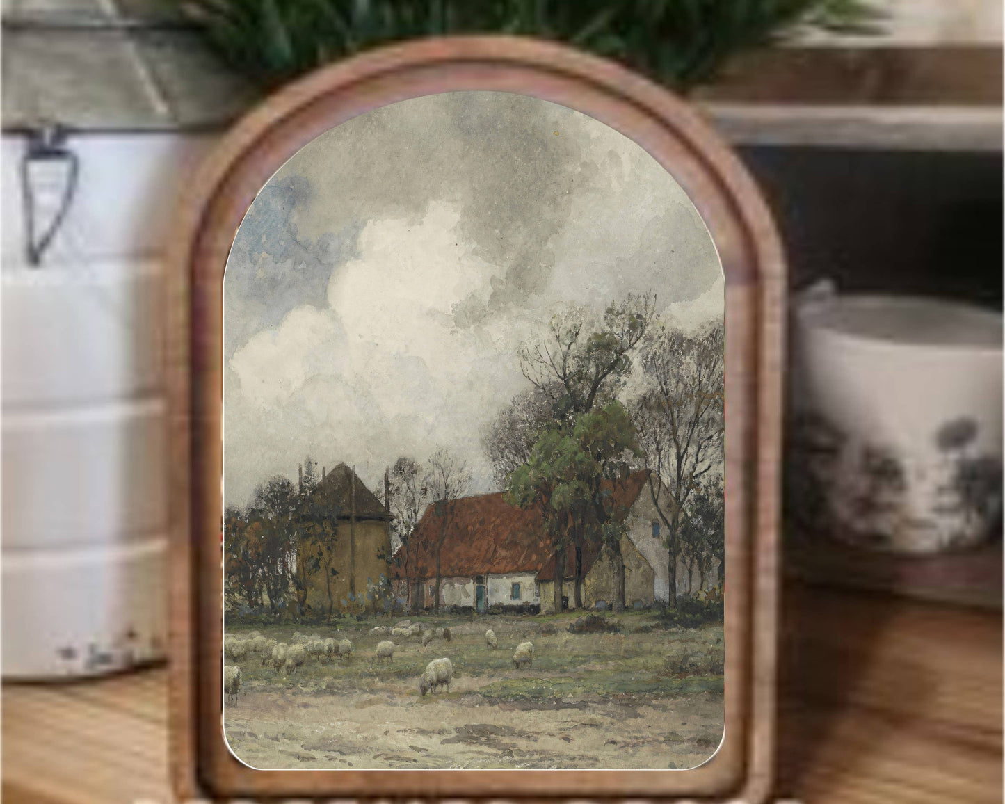 Arch Top Farmhouse Silo Framed Art