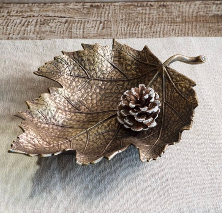 Antique Gold Leaf Dish