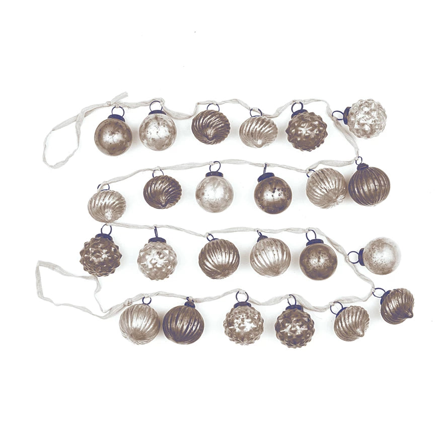 Cream Mercury Glass Garland