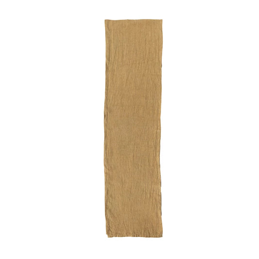 Yellow Stonewashed Linen Runner