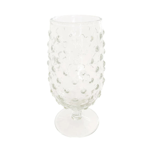 Hobnail Stemmed Drinking Glass