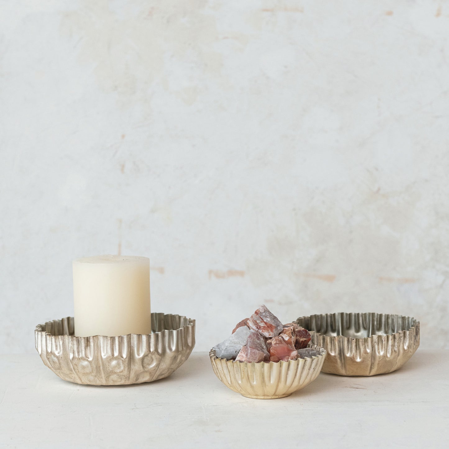 Metal Fluted Bowls