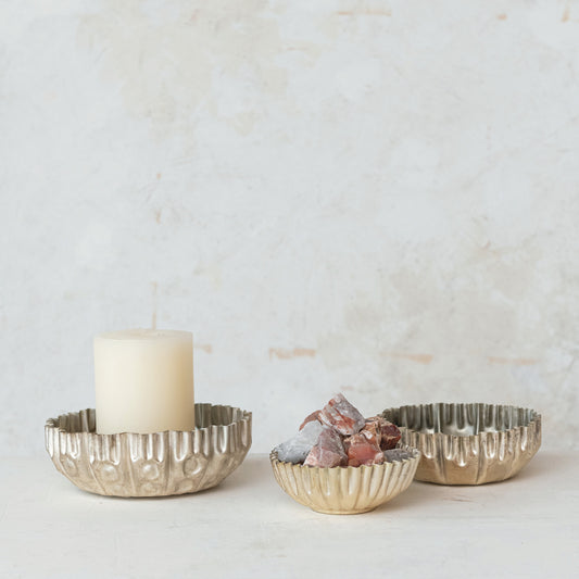 Metal Fluted Bowls