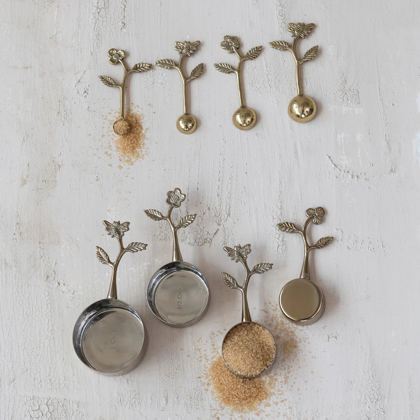 Floral Handle Measuring Cups