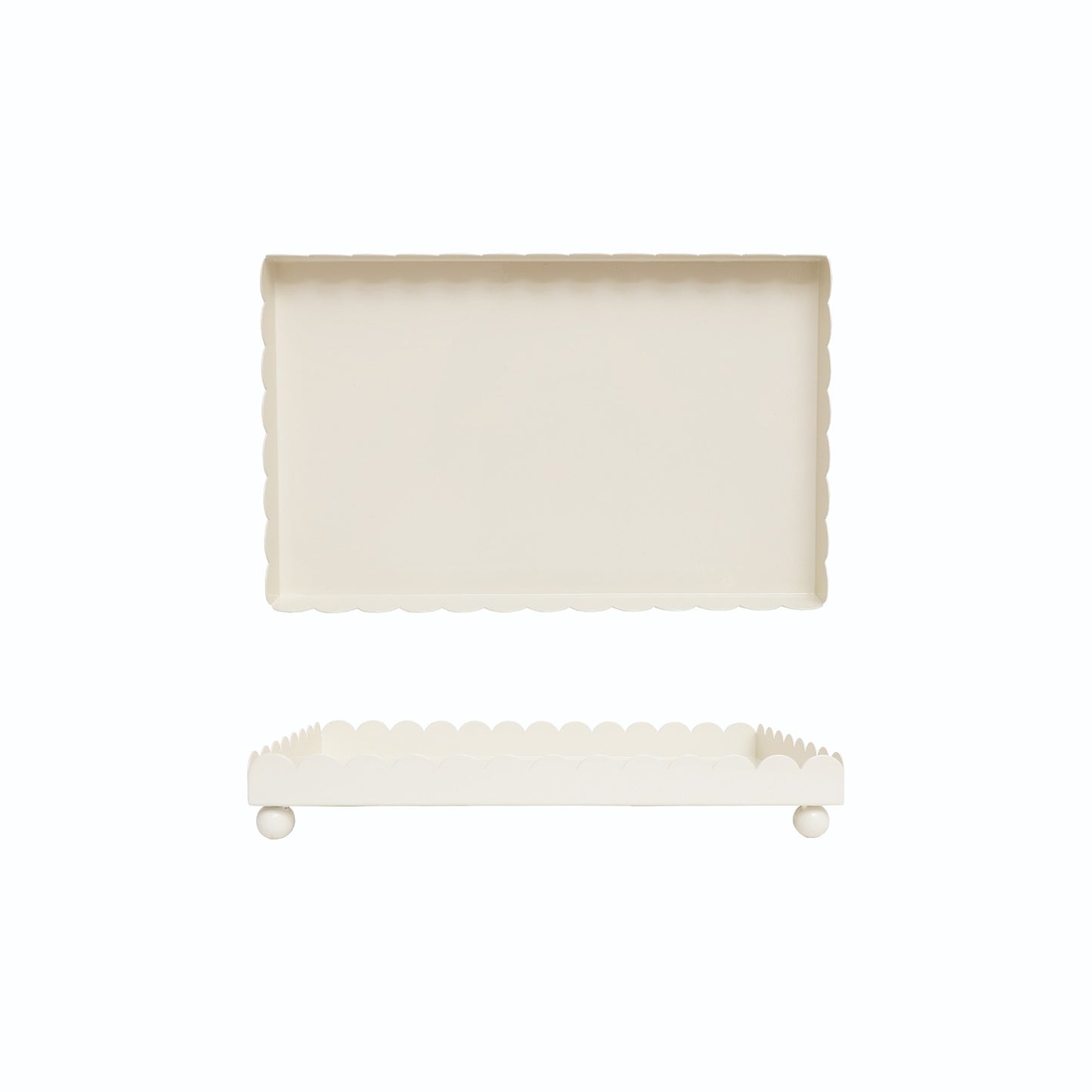 Scalloped Footed Tray