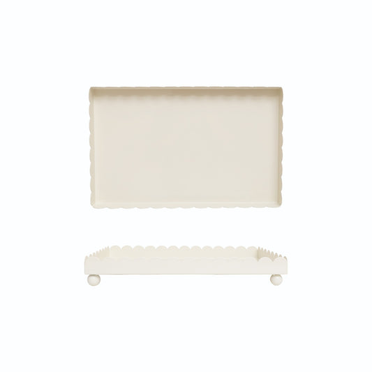 Scalloped Footed Tray