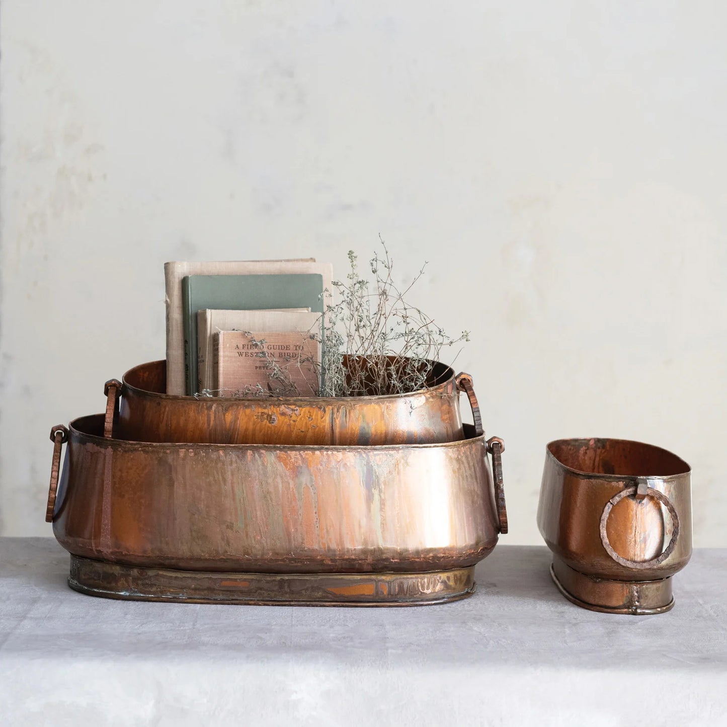 Copper Finish Metal Planters