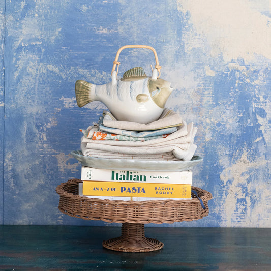 Natural Rattan Pedestal