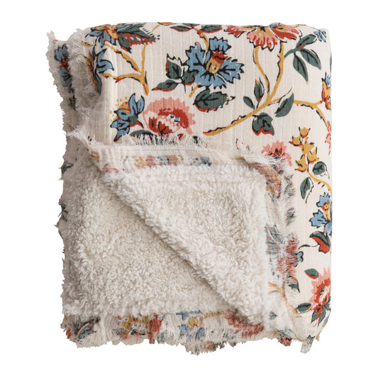 Wildflower Woven Sherpa Throw