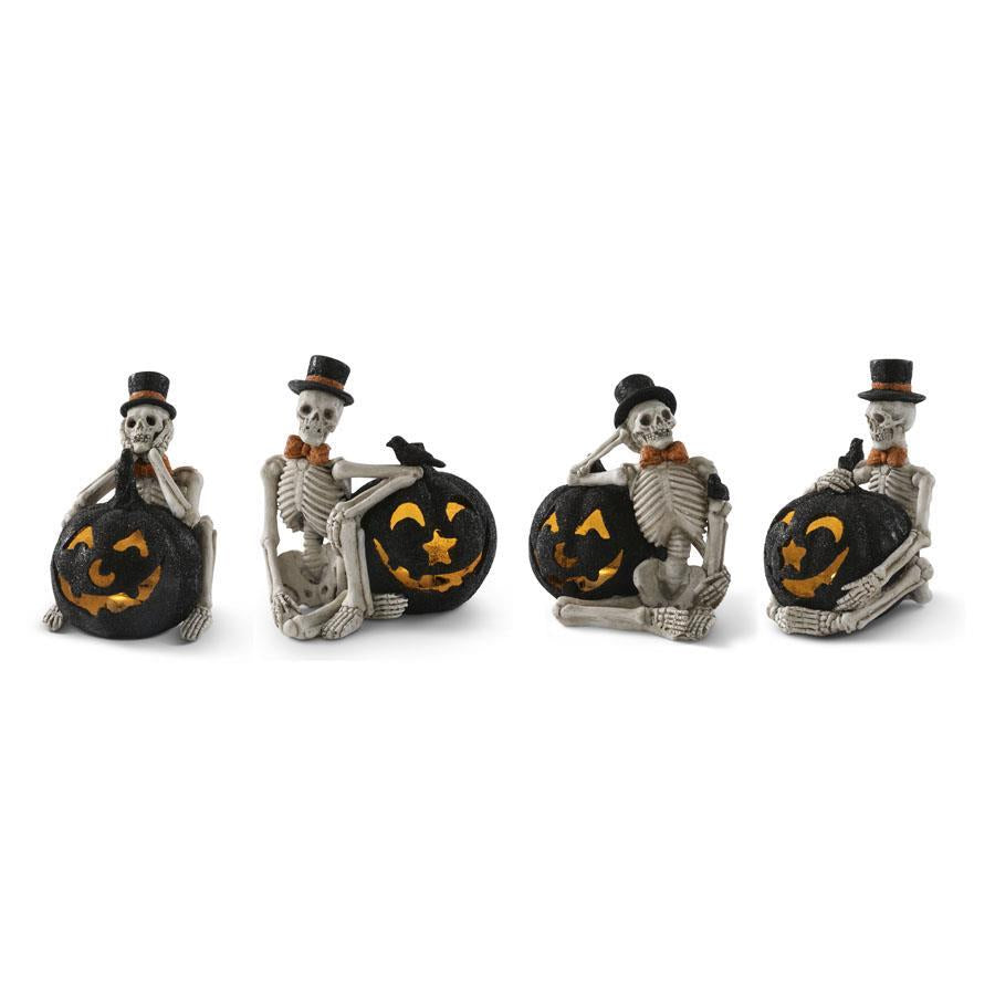 LED Skeleton w/Jack O Lantern
