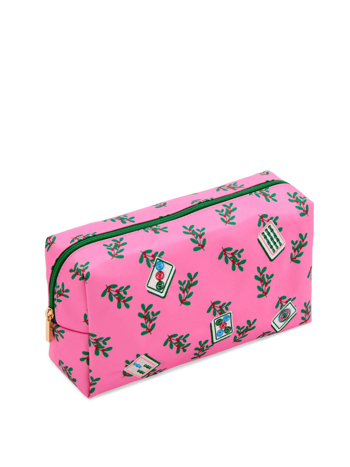 Pink Mahjong Tiles Zip Pouch