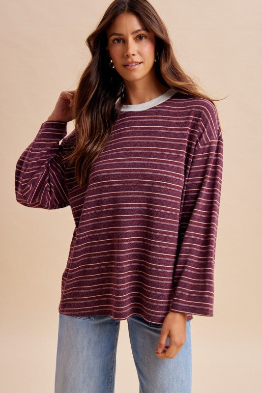 Berry Jam Striped Top