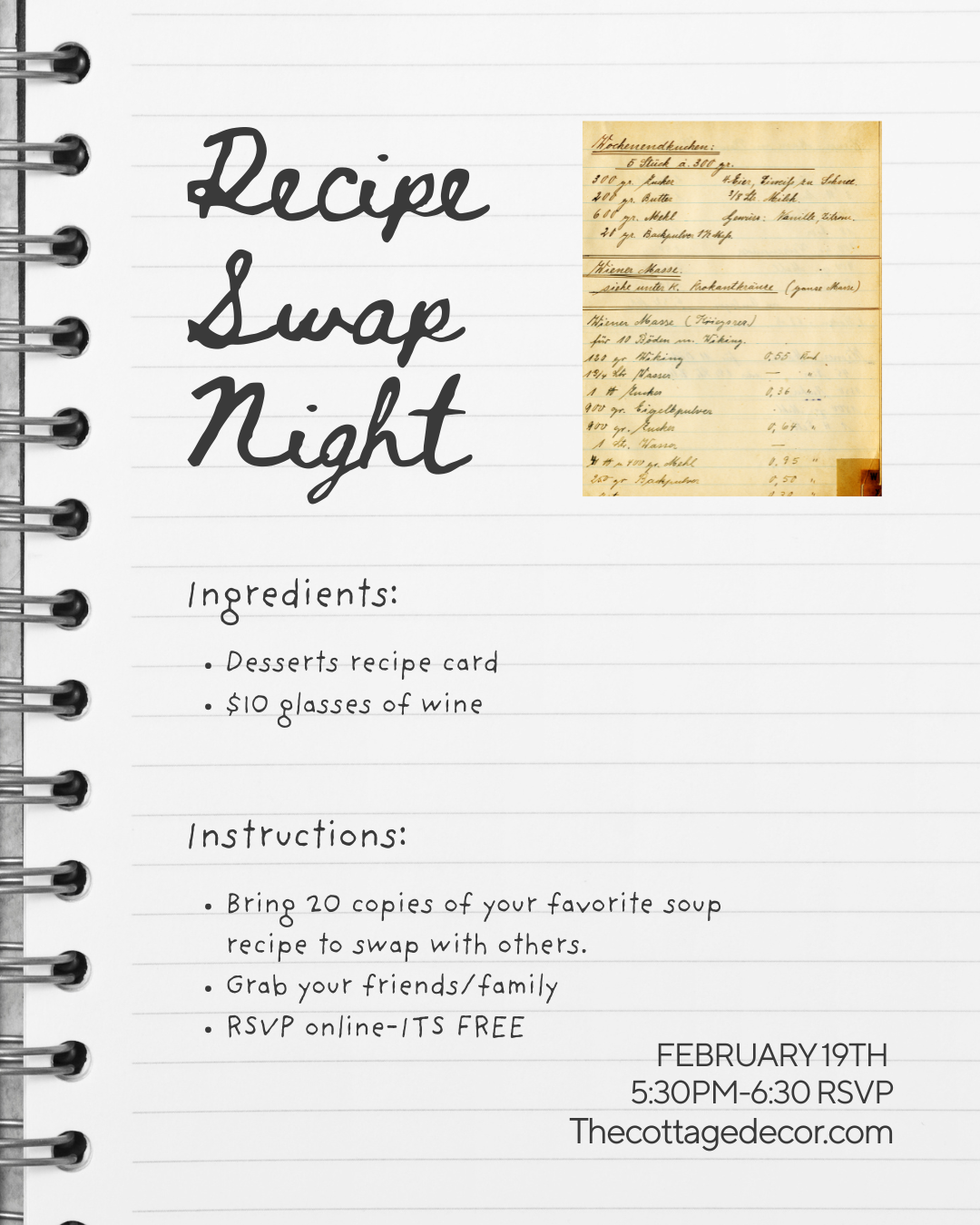 Recipe Swap Night