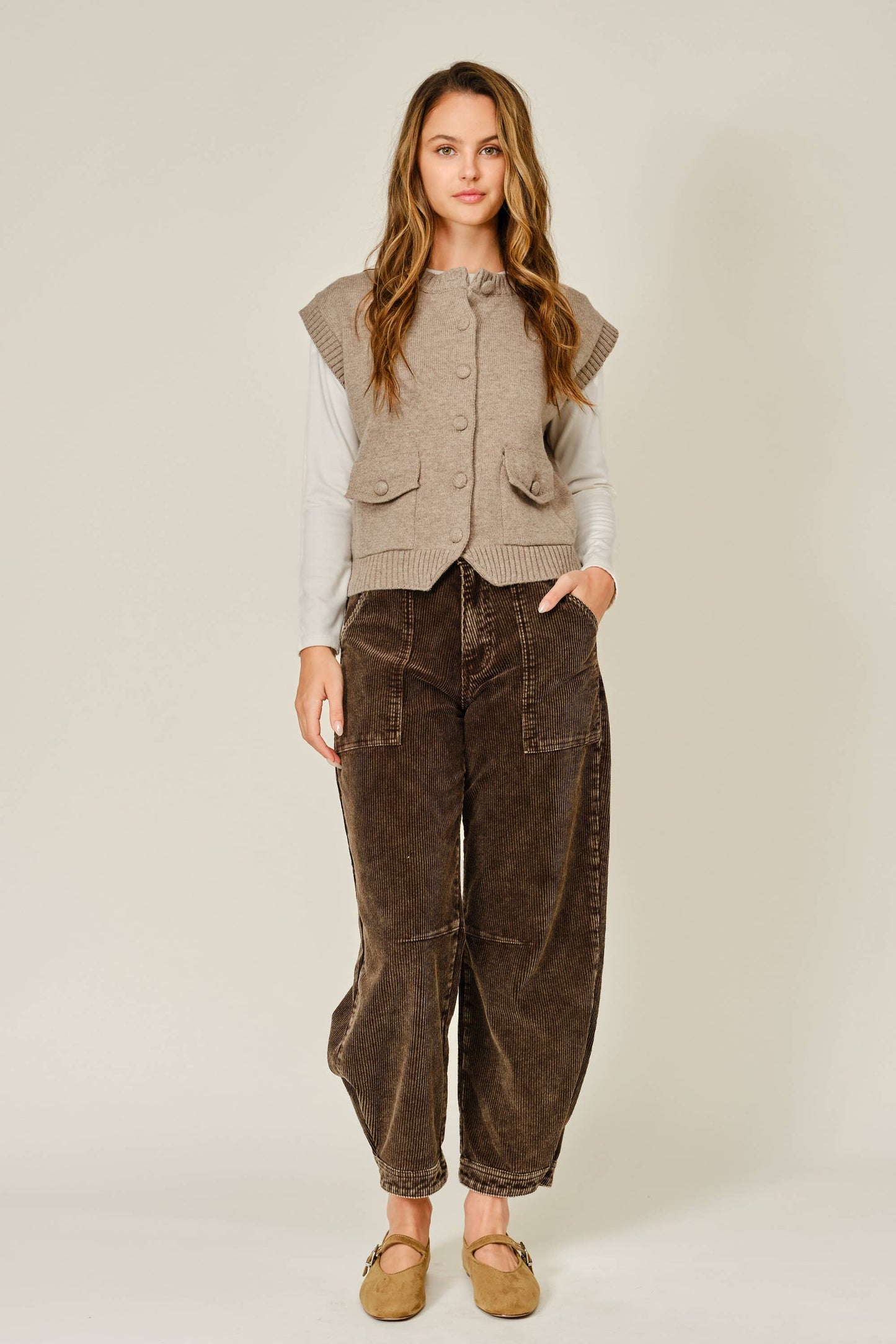Button Down Sweater Vest