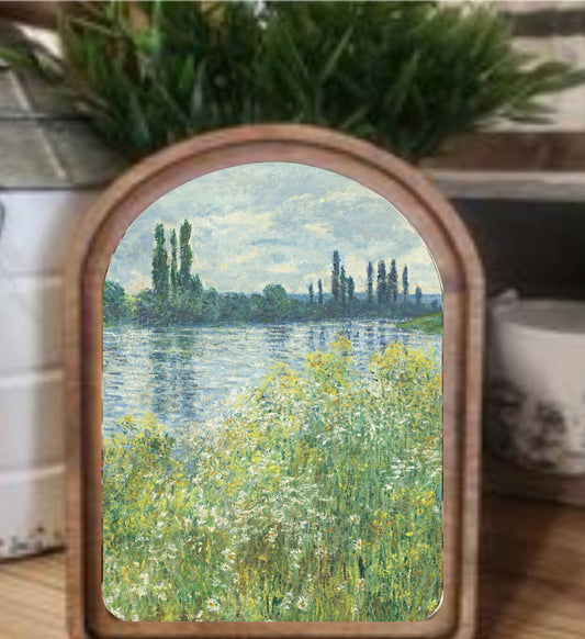 Arch Top Monet River Framed Art