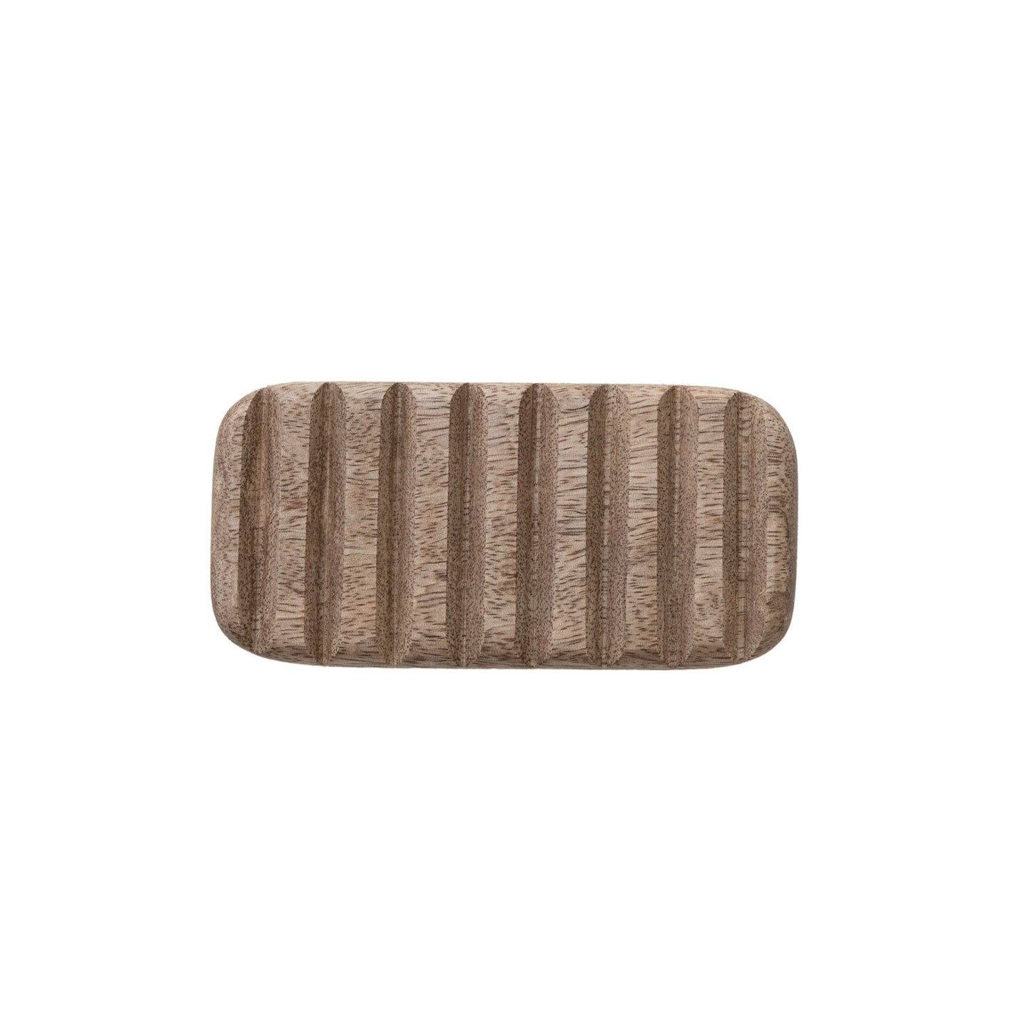 Carved Mango Wood Soap Dish, Natural