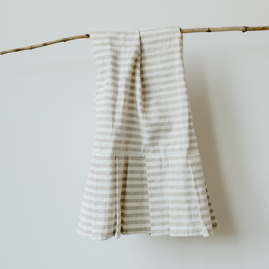 Ruffled Tea Towel-TAN