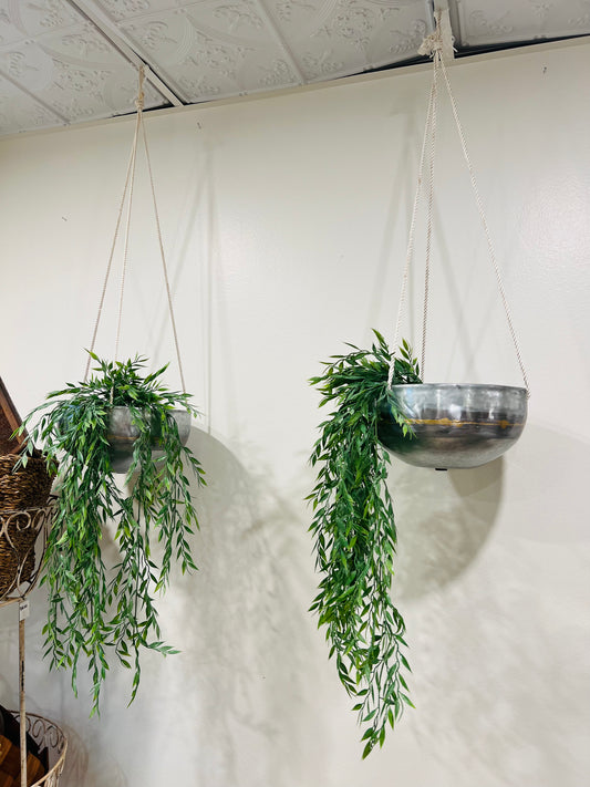 Galvanized Hanging Planters