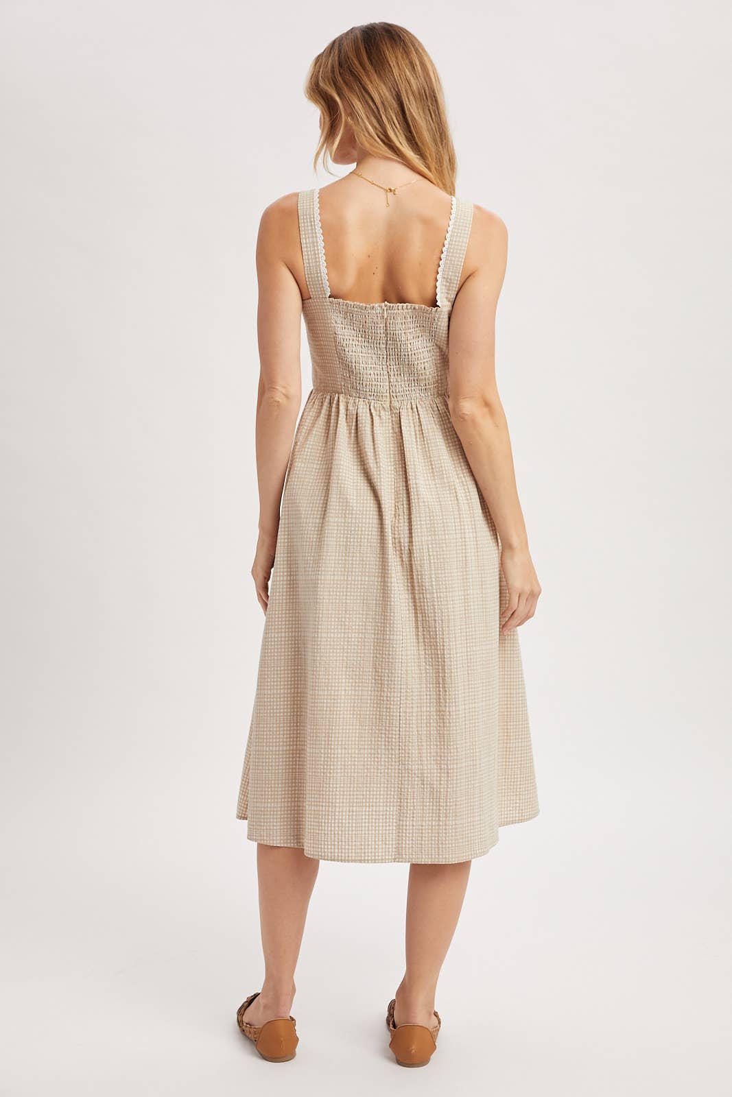 Gingham Midi Dress