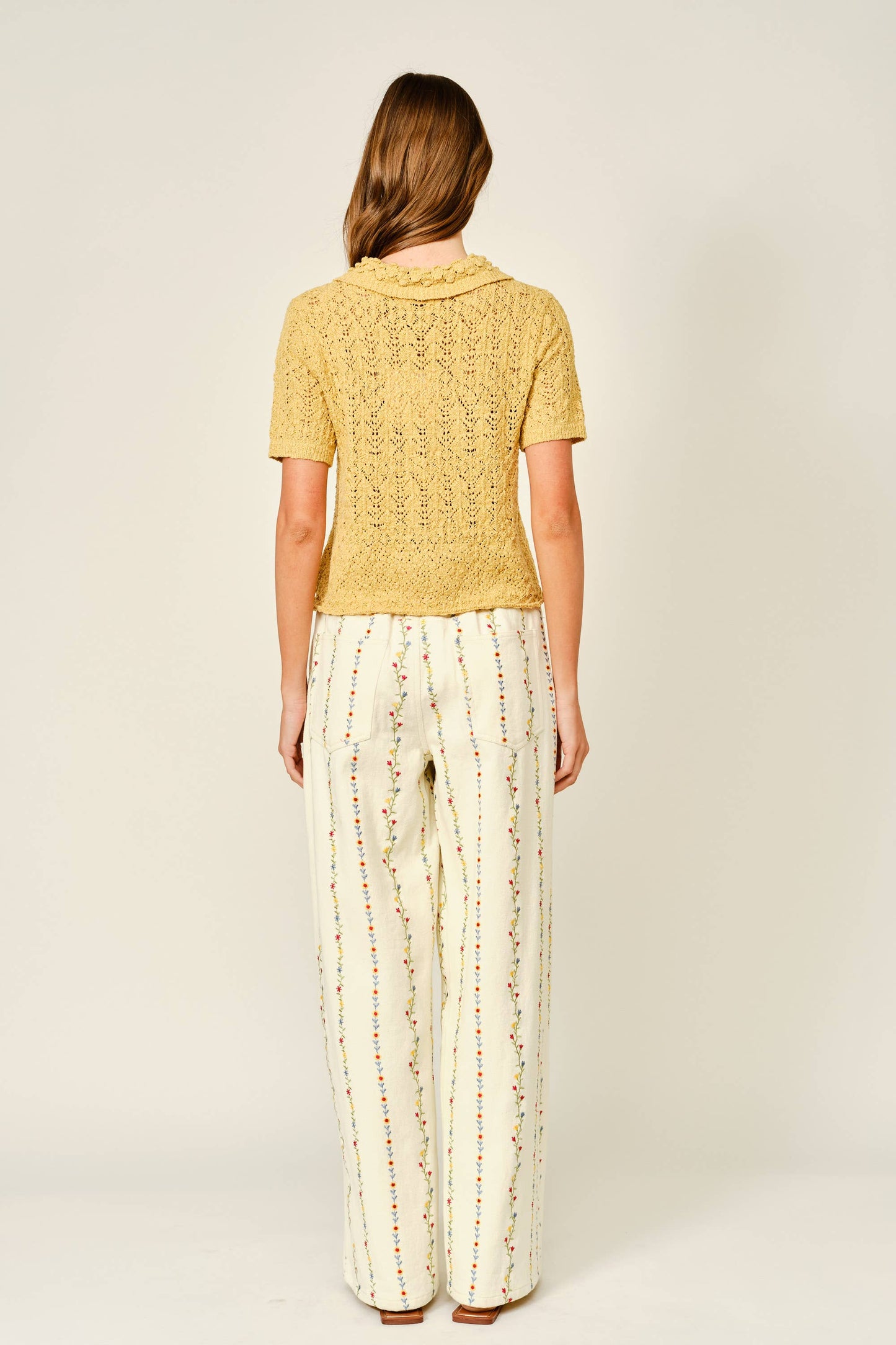 Madeline Floral Embroidered Pants