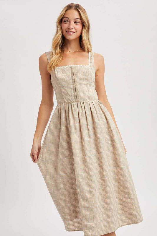Gingham Midi Dress