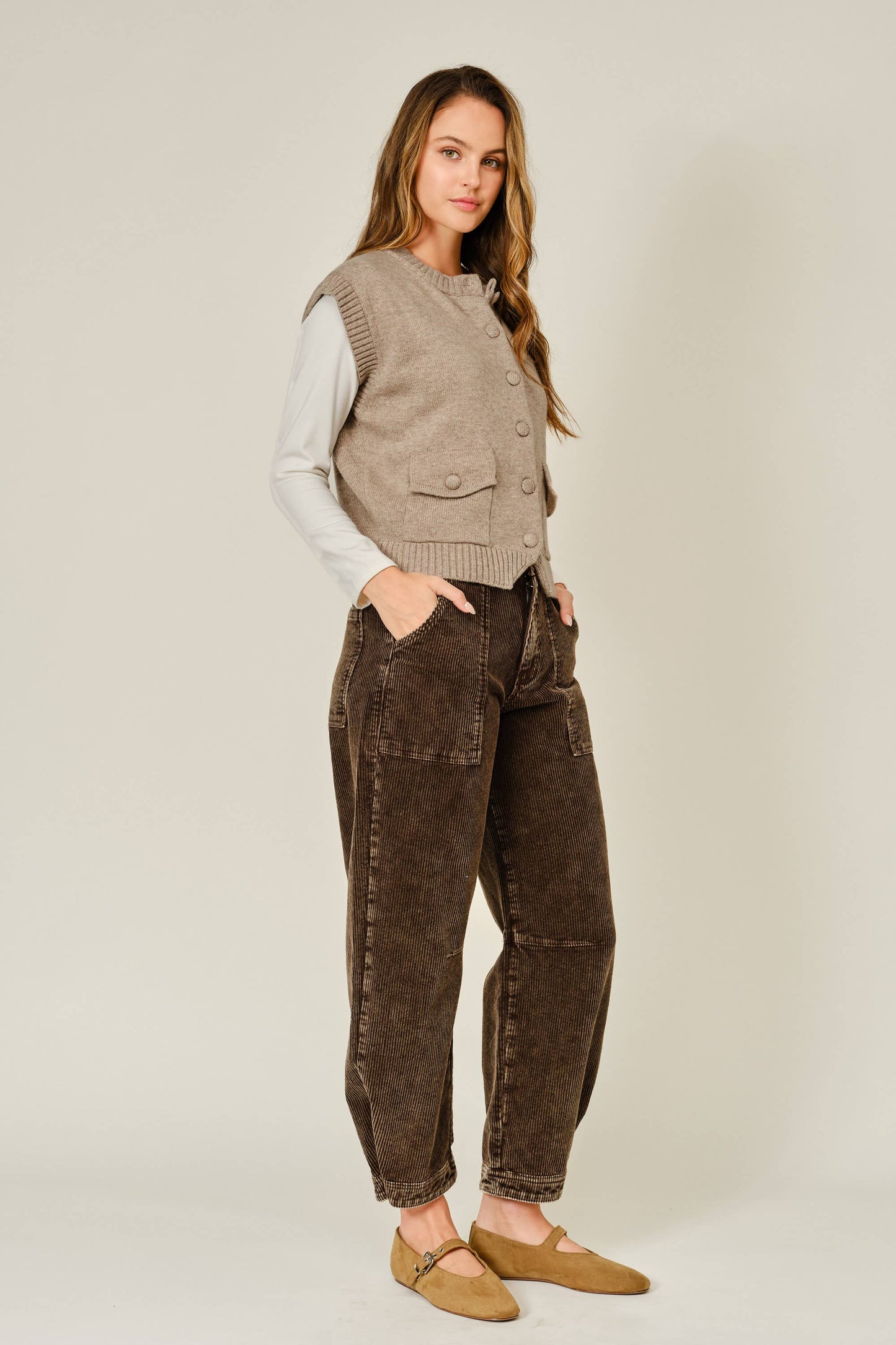 Button Down Sweater Vest