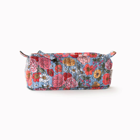 GARDEN FLORA Cotton Quilted Pencil Pouch