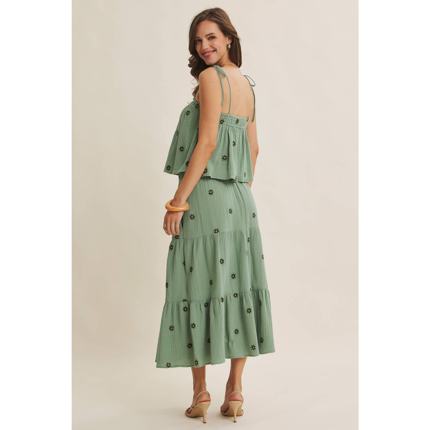Sunset Fields Smocked Skirt