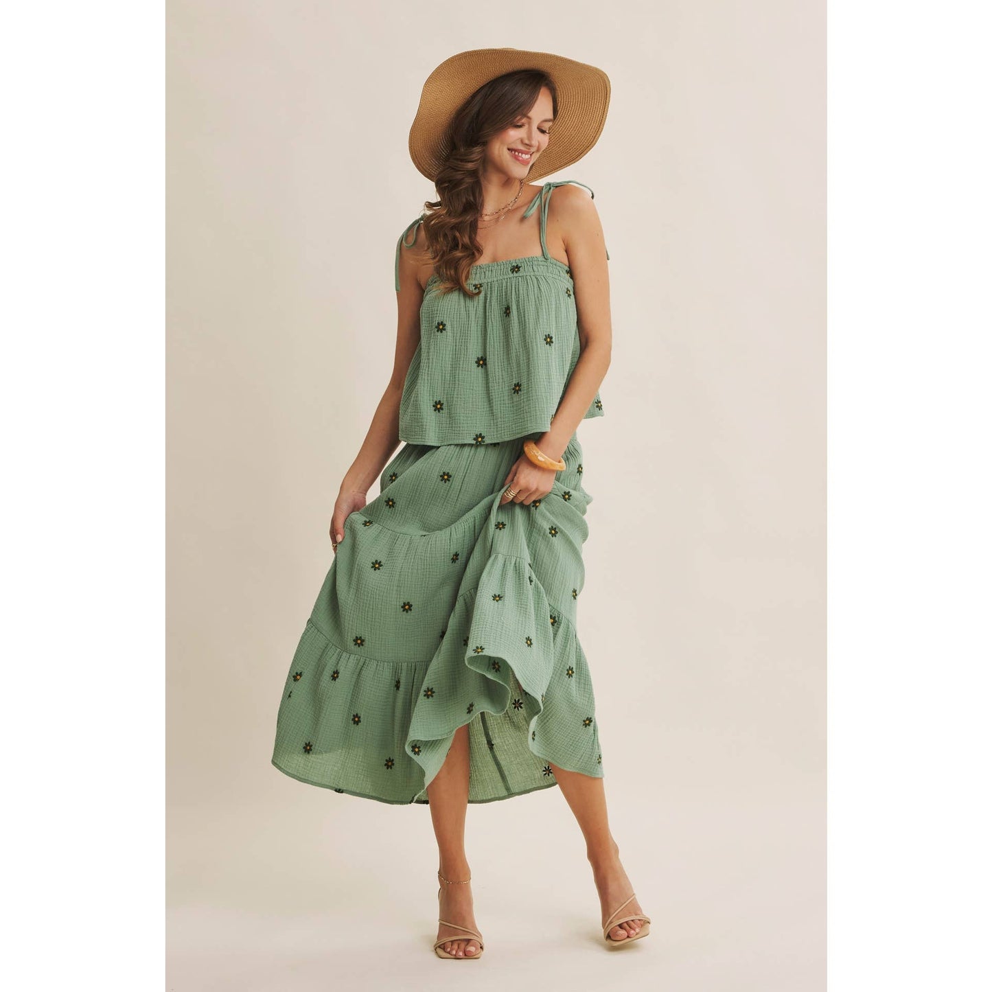 Sunset Fields Embroidered Top