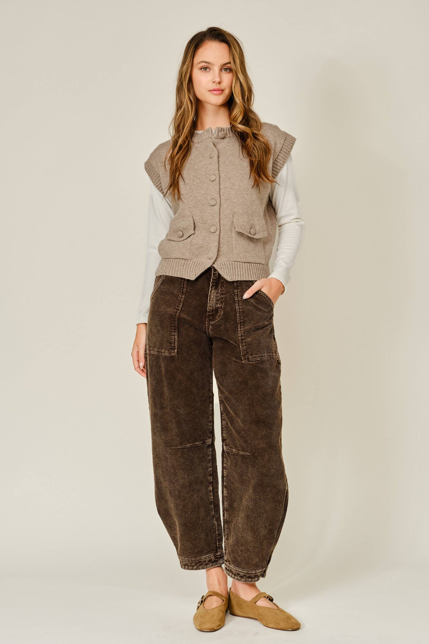 Button Down Sweater Vest