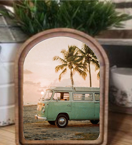 Arch Top VW Bus Framed Art