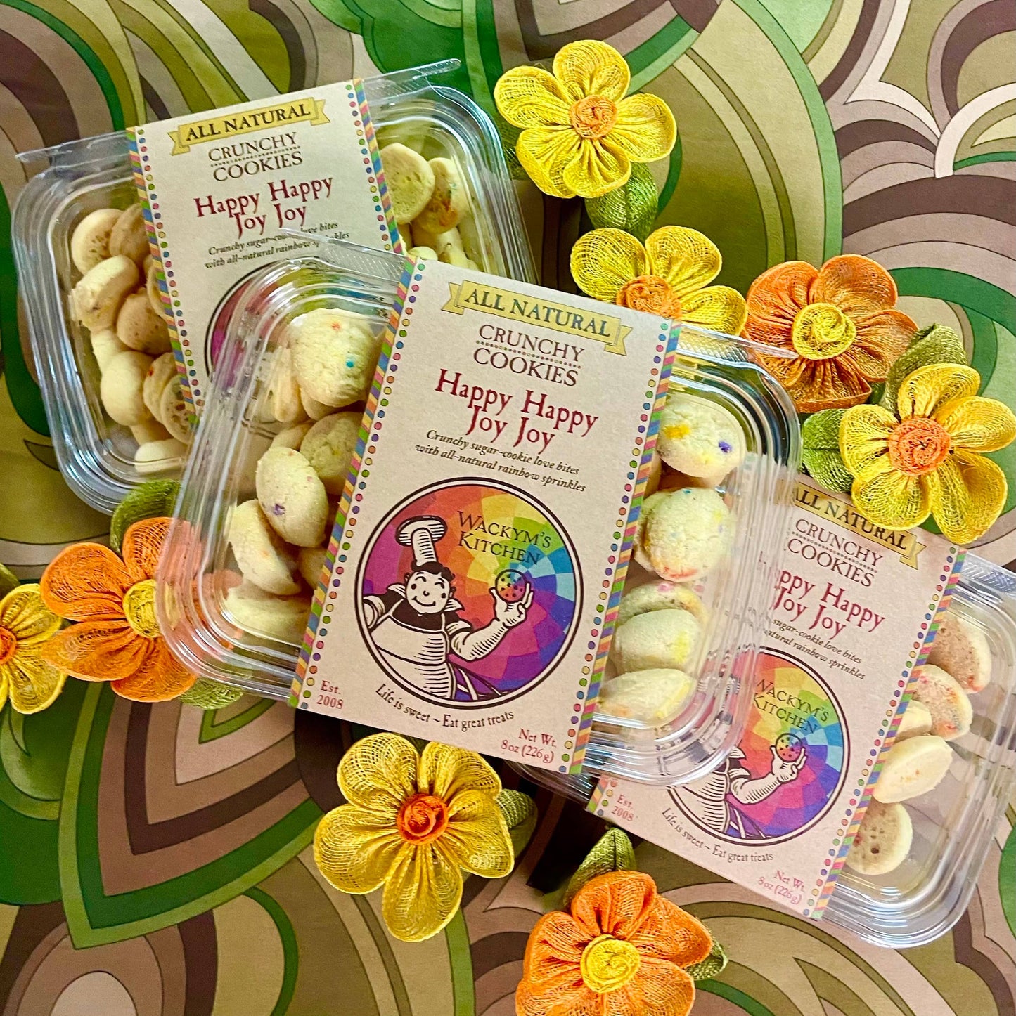 Happy Happy Joy Joy Cookies (sprinkles!) - 8 oz