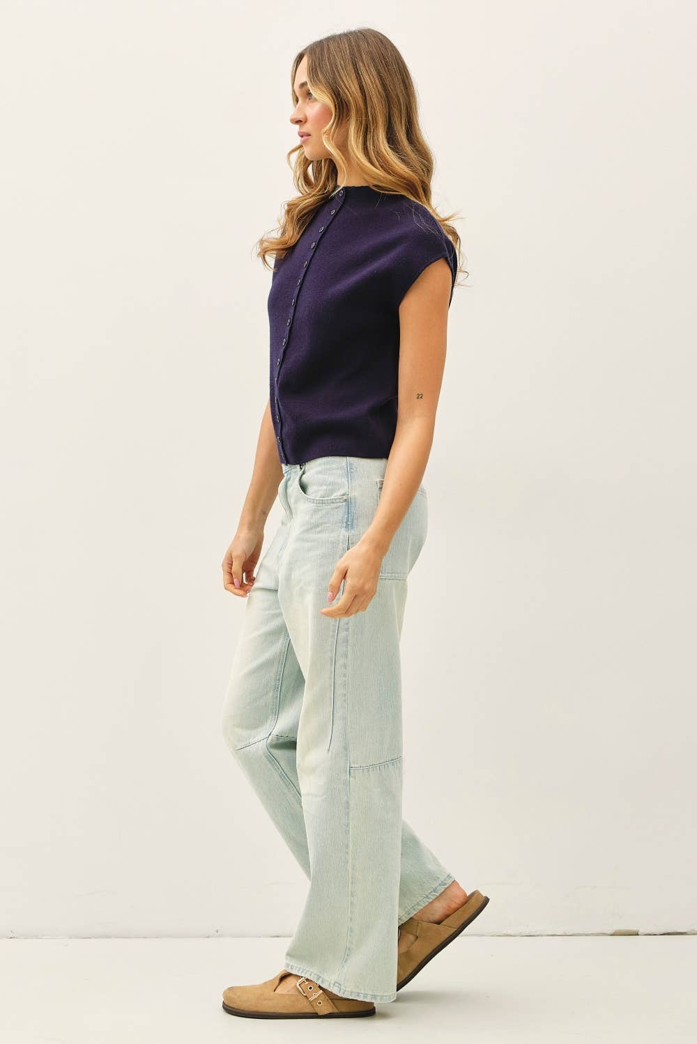 High Neck Sleeveless Top