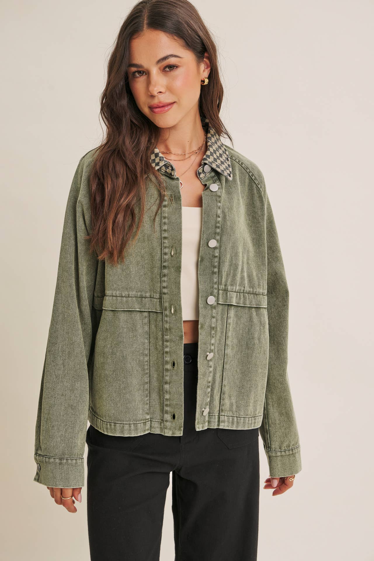 Washed Olive Green Jacket