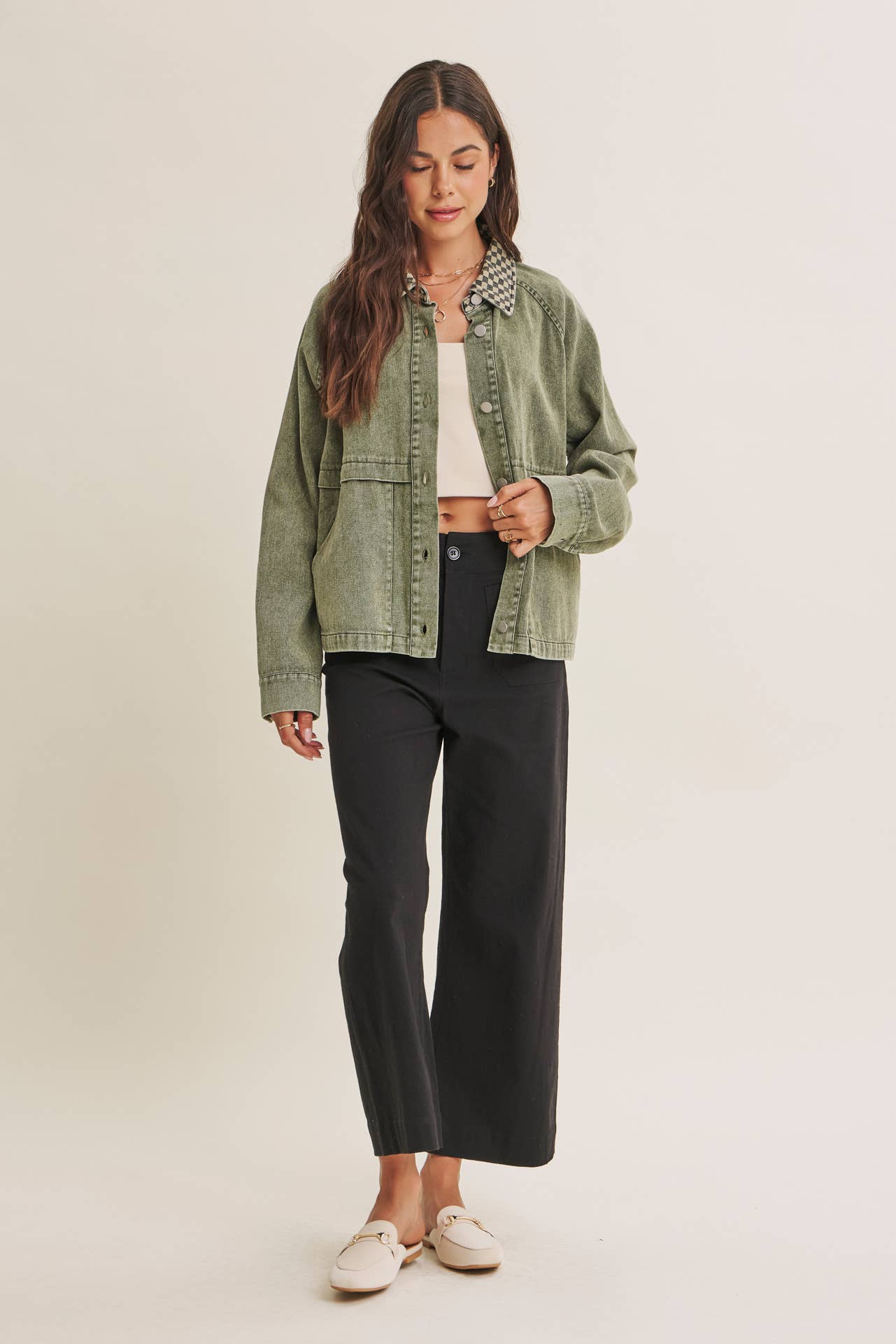 Washed Olive Green Jacket