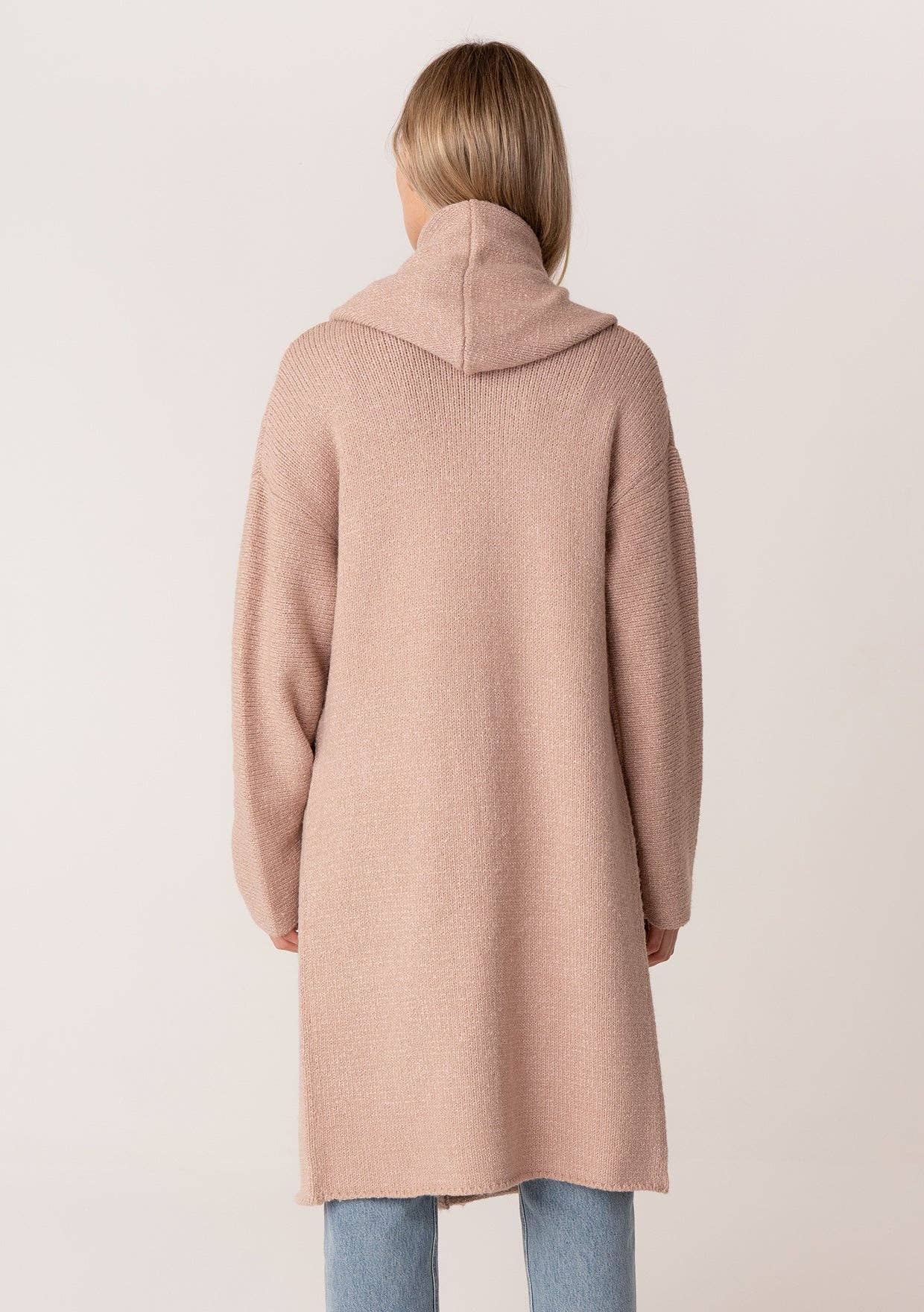 Cozy Oversized Two Pocket Hooded Cardigan