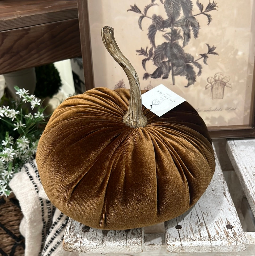 Large Velvet Pumpkin