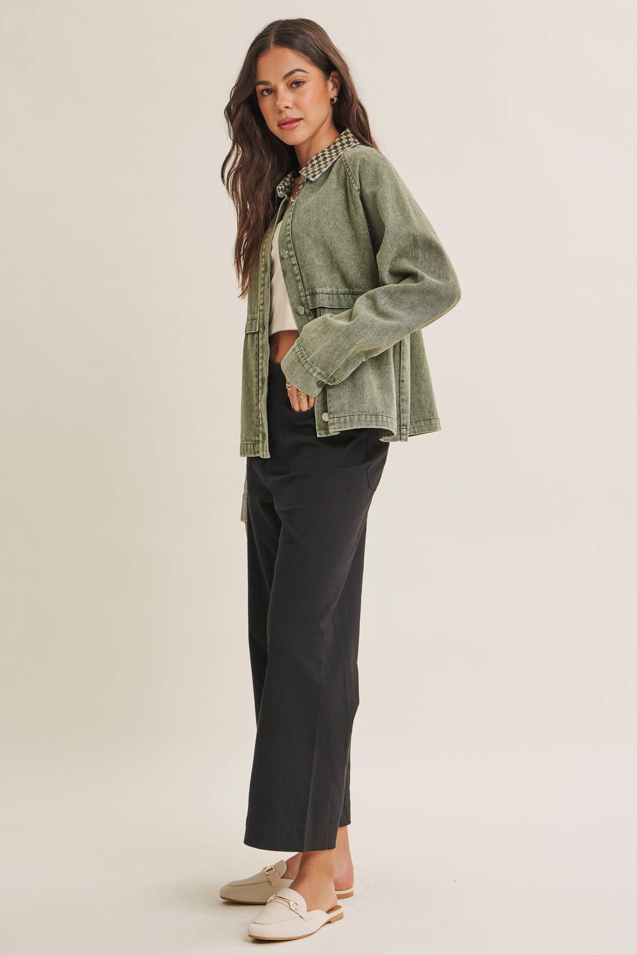 Washed Olive Green Jacket