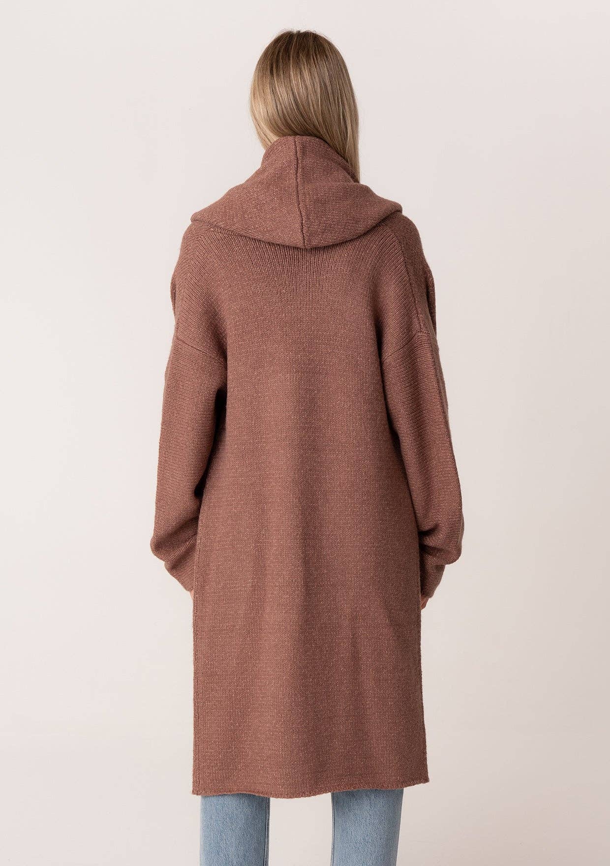 Cozy Oversized Two Pocket Hooded Cardigan