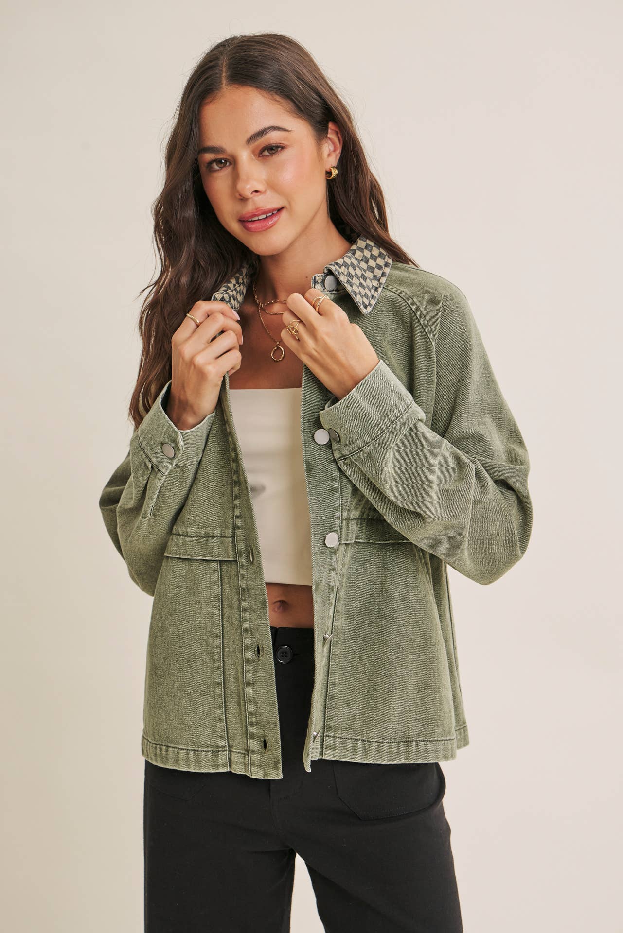 Washed Olive Green Jacket