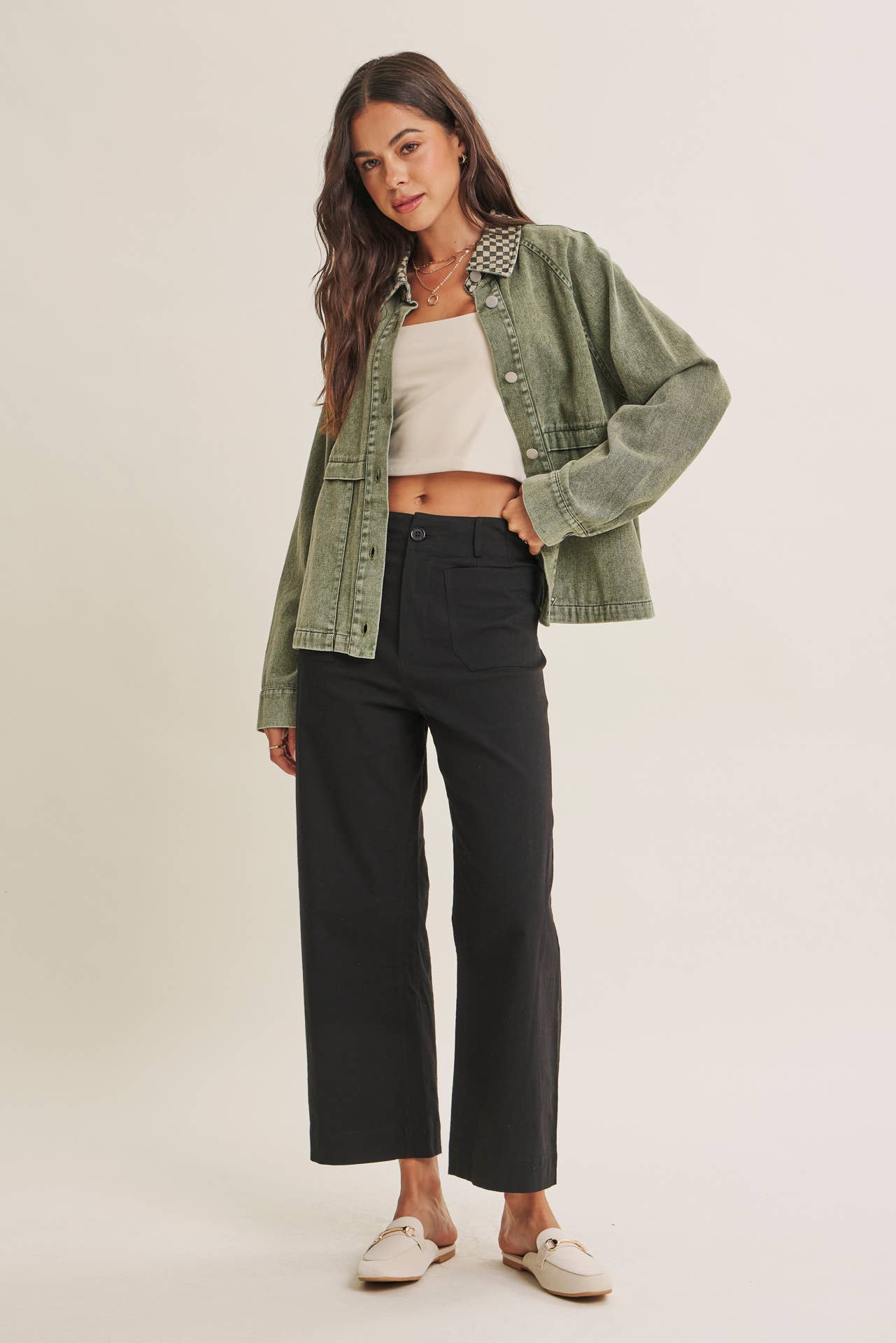 Washed Olive Green Jacket